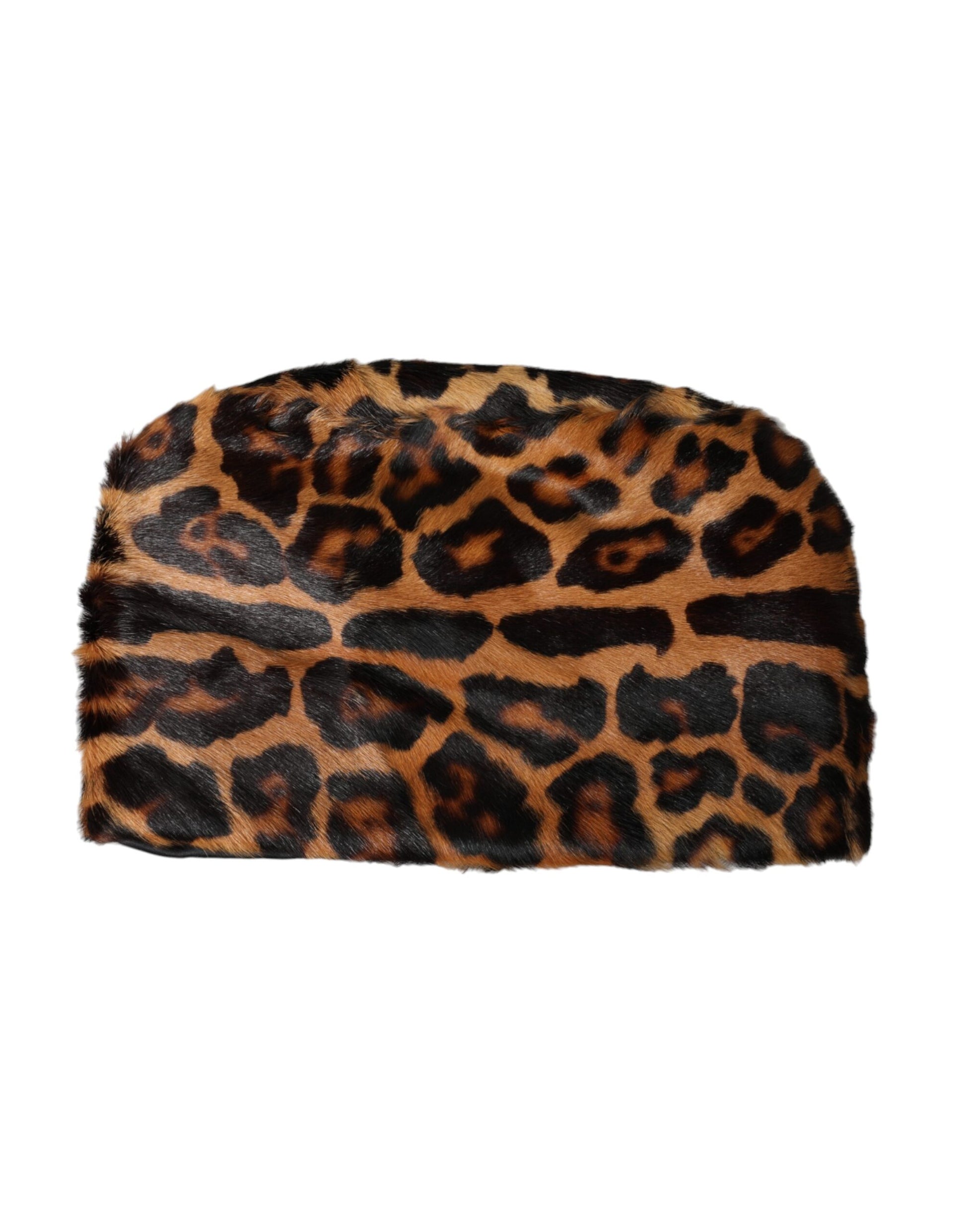 Dolce & Gabbana Brown Leopard Fur Women Bucket Hat - KALAJ