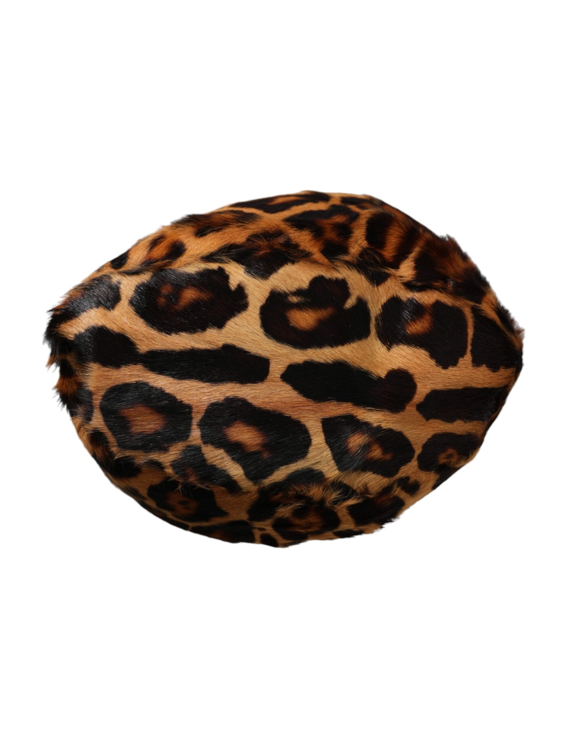 Dolce & Gabbana Brown Leopard Fur Women Bucket Hat - KALAJ