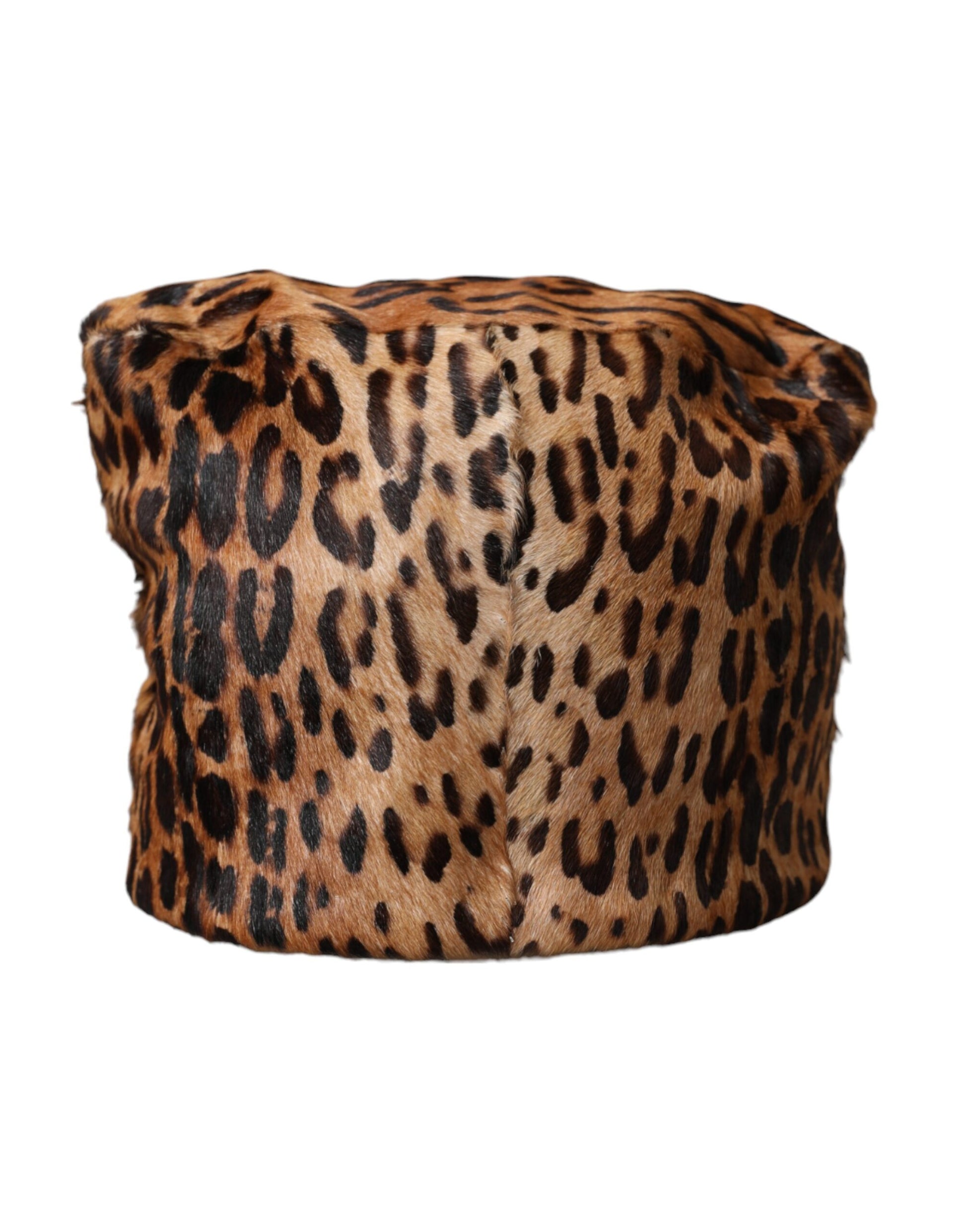 Dolce & Gabbana Brown Leopard Fur Women Bucket Hat - KALAJ