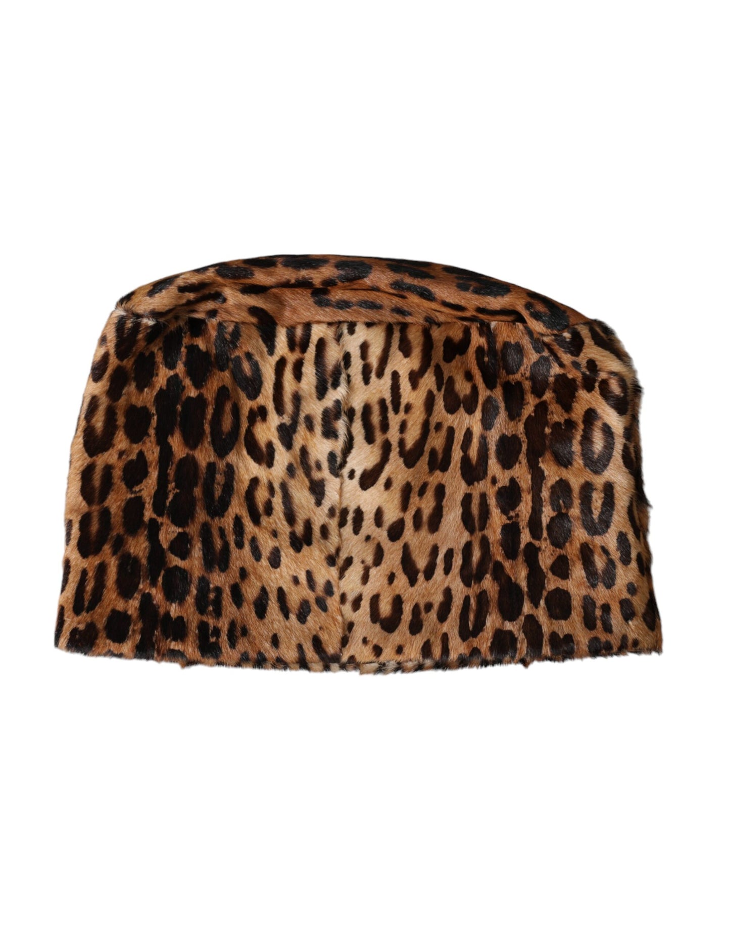 Dolce & Gabbana Brown Leopard Fur Women Bucket Hat - KALAJ