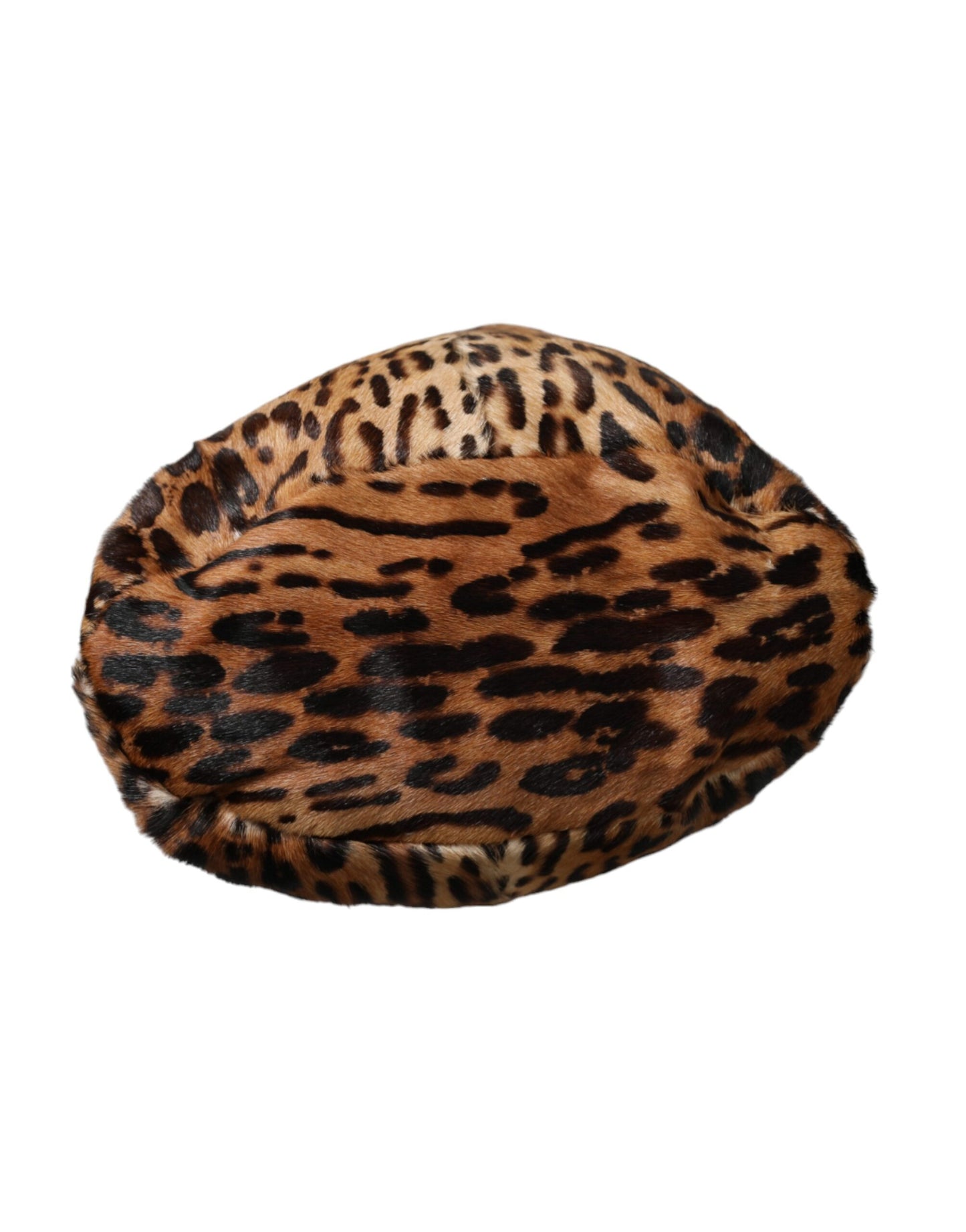 Dolce & Gabbana Brown Leopard Fur Women Bucket Hat - KALAJ