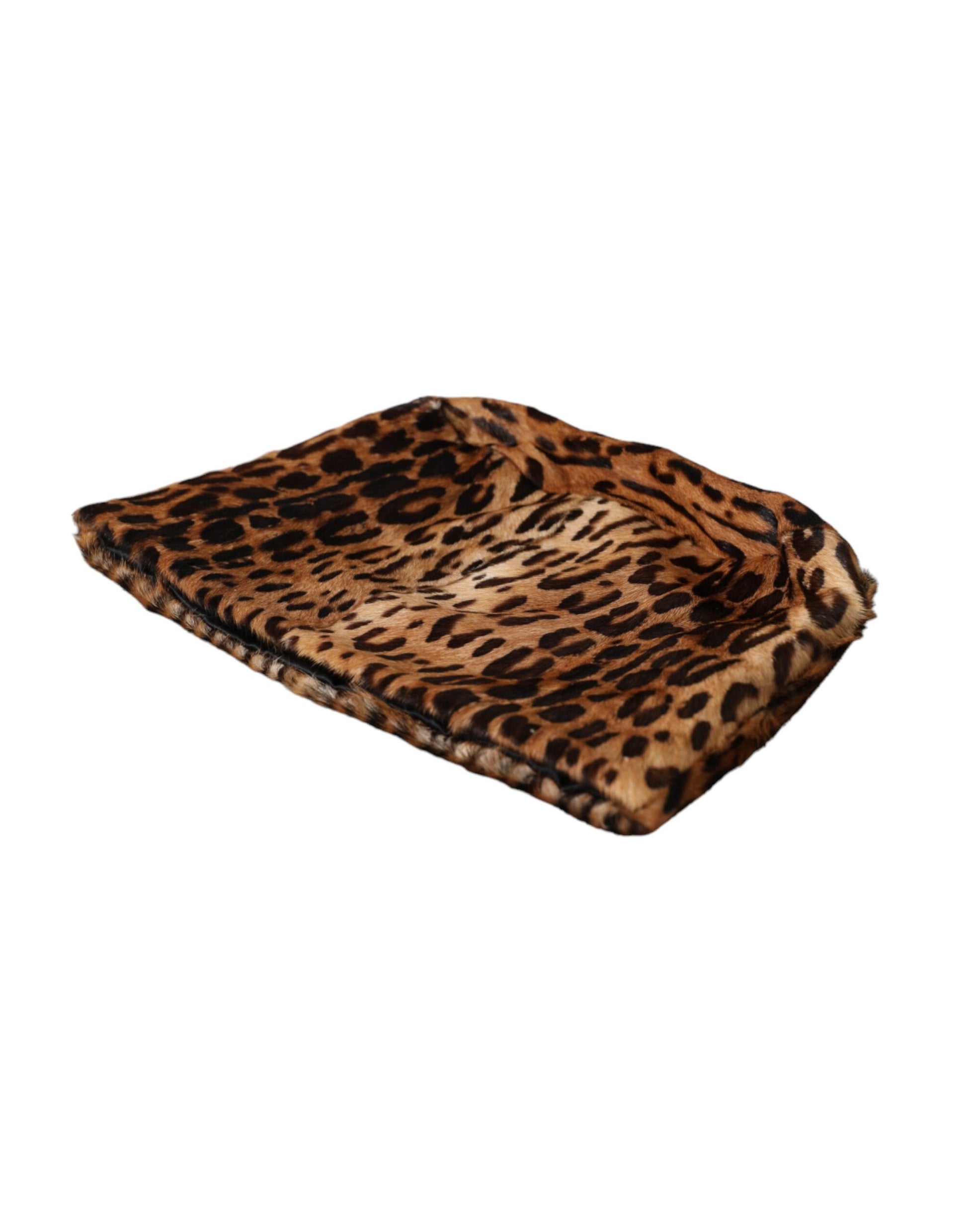 Dolce & Gabbana Brown Leopard Fur Women Bucket Hat - KALAJ