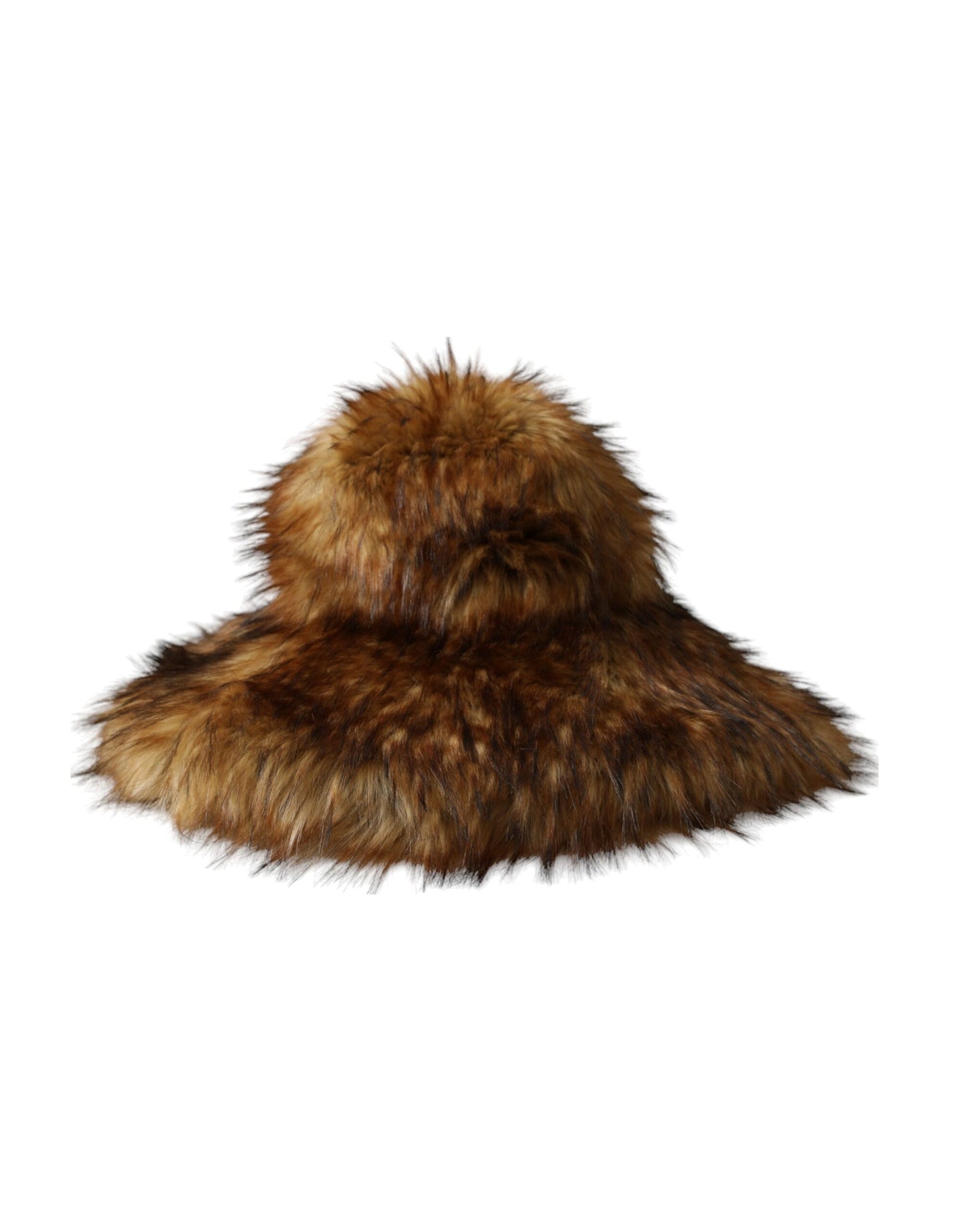 Dolce & Gabbana Brown Modacrylic Faux Fur Bucket Hat - KALAJ