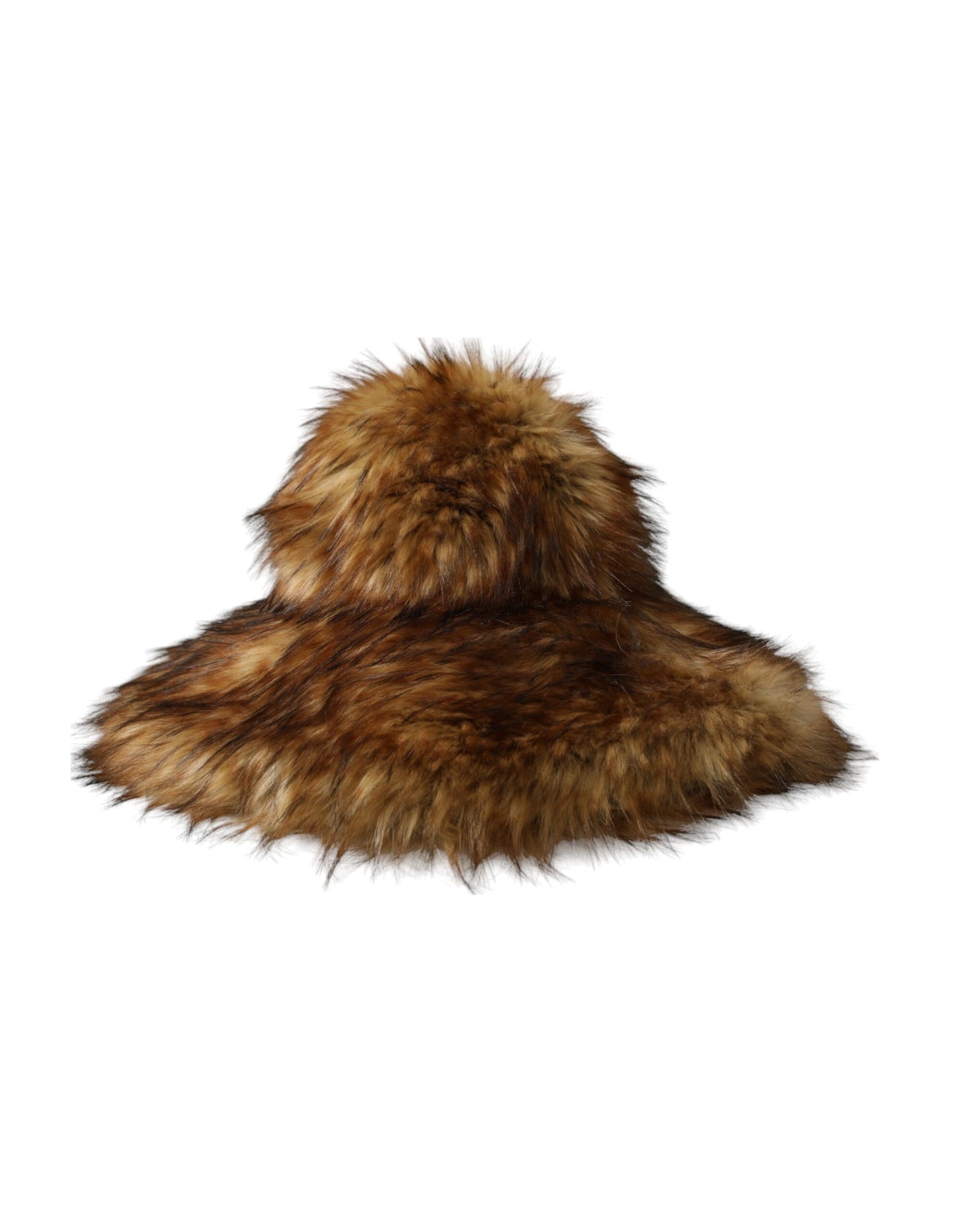 Dolce & Gabbana Brown Modacrylic Faux Fur Bucket Hat - KALAJ