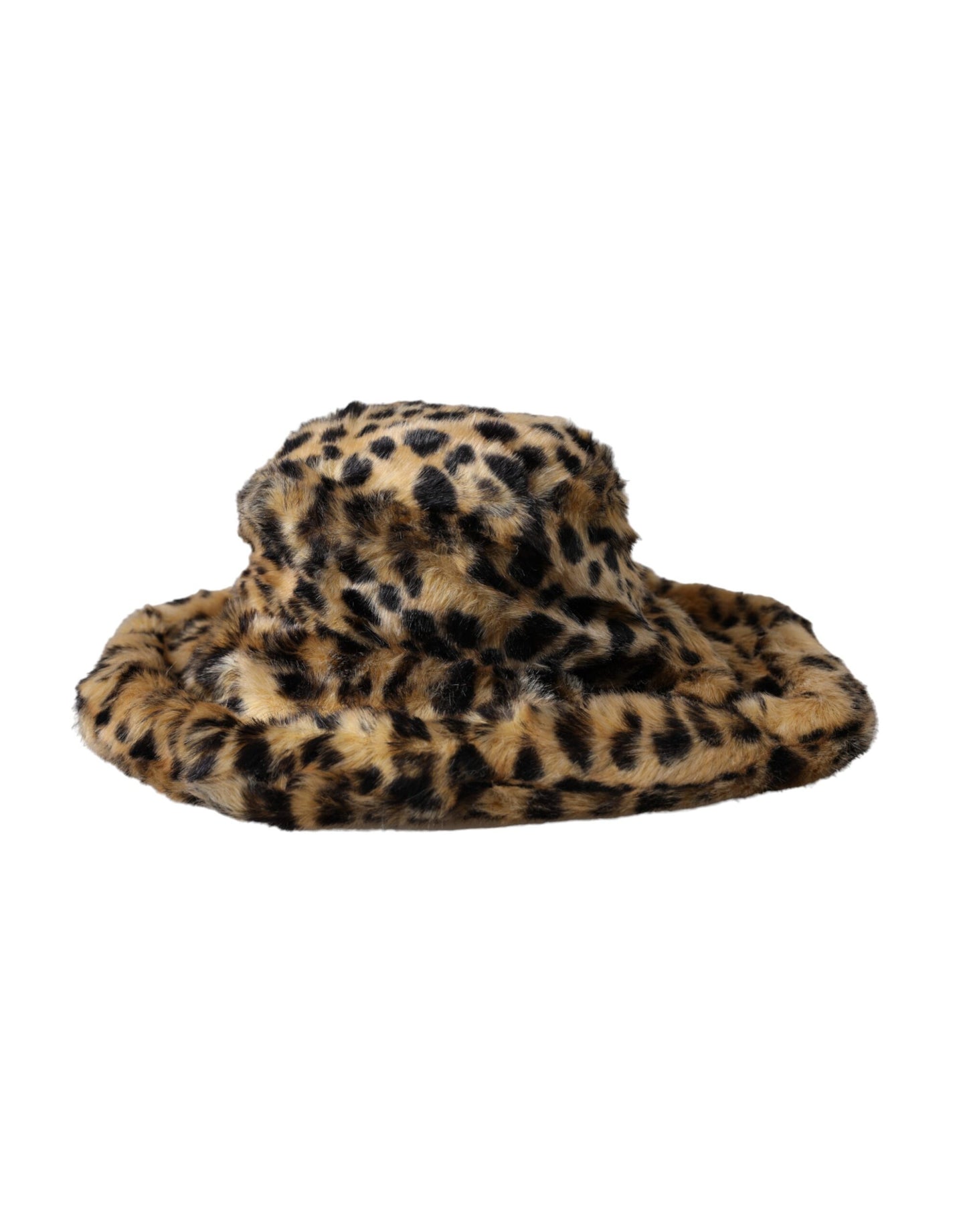 Dolce & Gabbana Brown Leopard Fur Women Bucket Hat - KALAJ