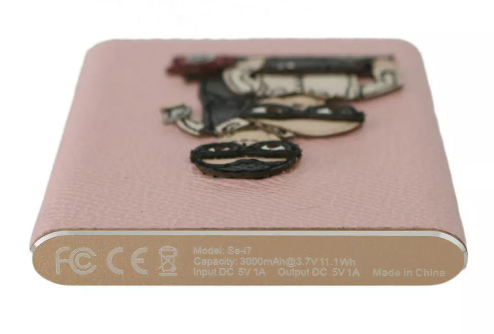 Dolce & Gabbana Chic Pink Leather Power Bank - KALAJ