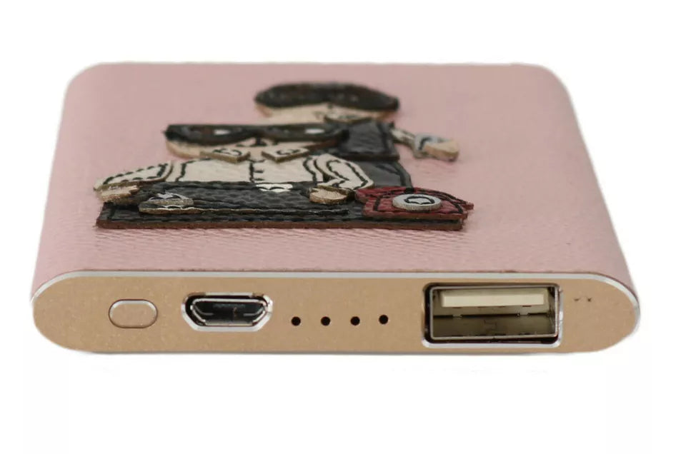 Dolce & Gabbana Chic Pink Leather Power Bank - KALAJ