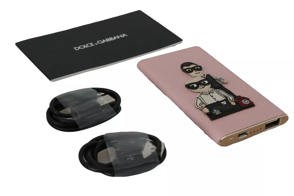 Dolce & Gabbana Chic Pink Leather Power Bank - KALAJ