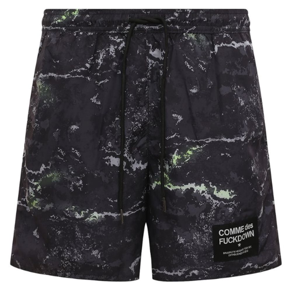 Comme Des Fuckdown Army Polyester Men's Swim Trunks