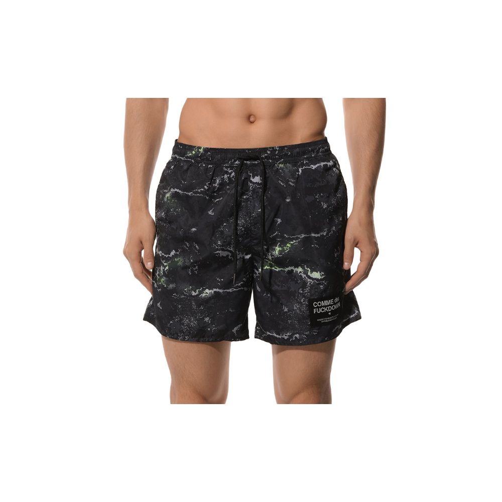 Comme Des Fuckdown Army Polyester Men's Swim Trunks