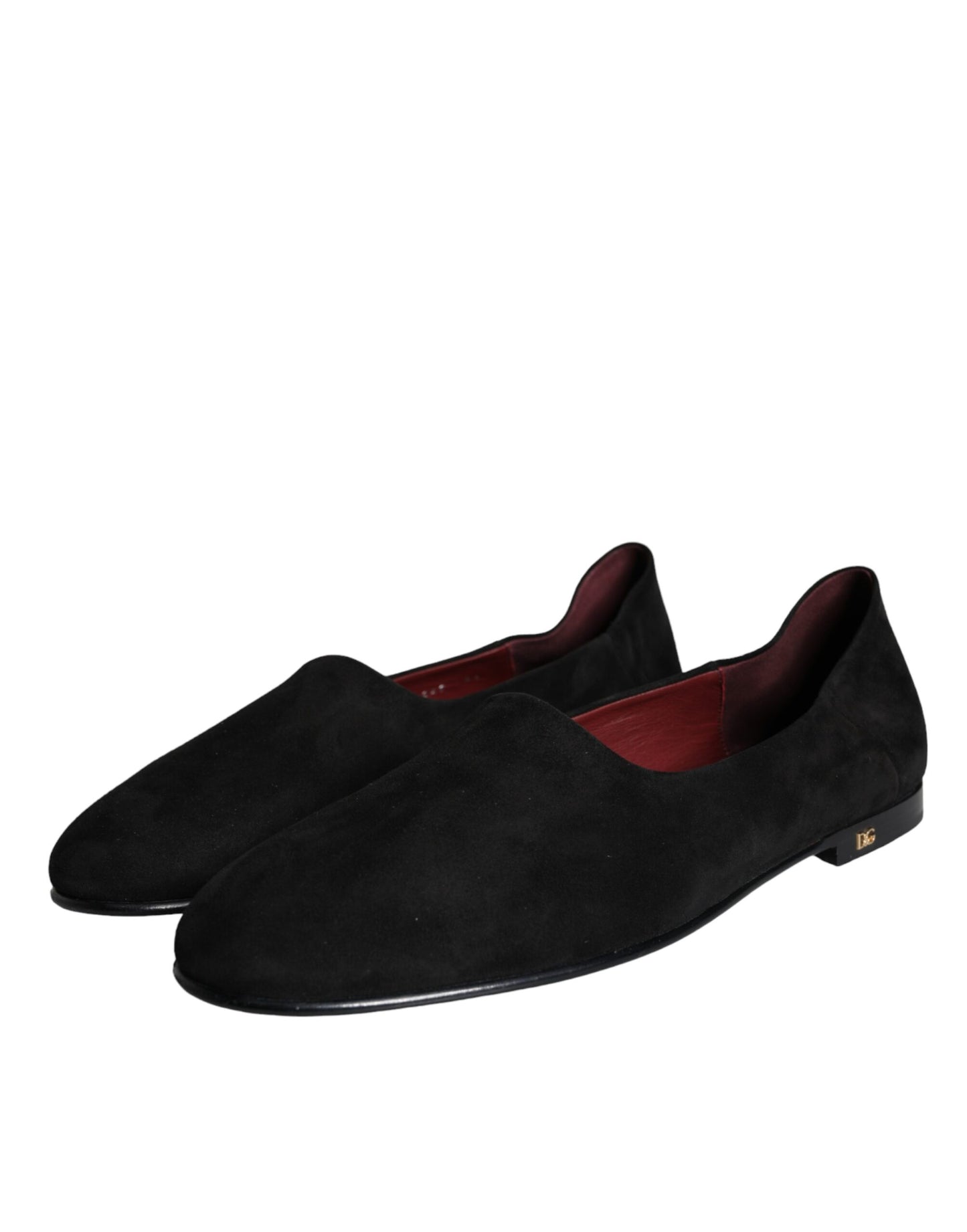 Dolce & Gabbana Black Suede Loafers Formal Slip On Shoes