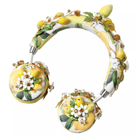 Dolce & Gabbana Lemon Crystal Floral Headset Audio Headphones - KALAJ