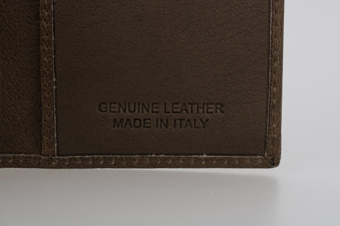 Billionaire Italian Couture Elegant Leather Men's Wallet in Brown - KALAJ