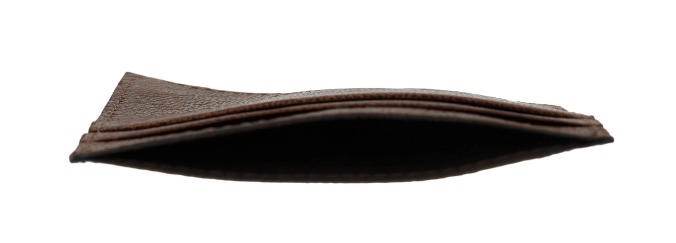 Billionaire Italian Couture Elegant Leather Men's Wallet in Brown - KALAJ
