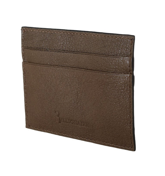 Billionaire Italian Couture Elegant Turtledove Leather Men's Wallet - KALAJ