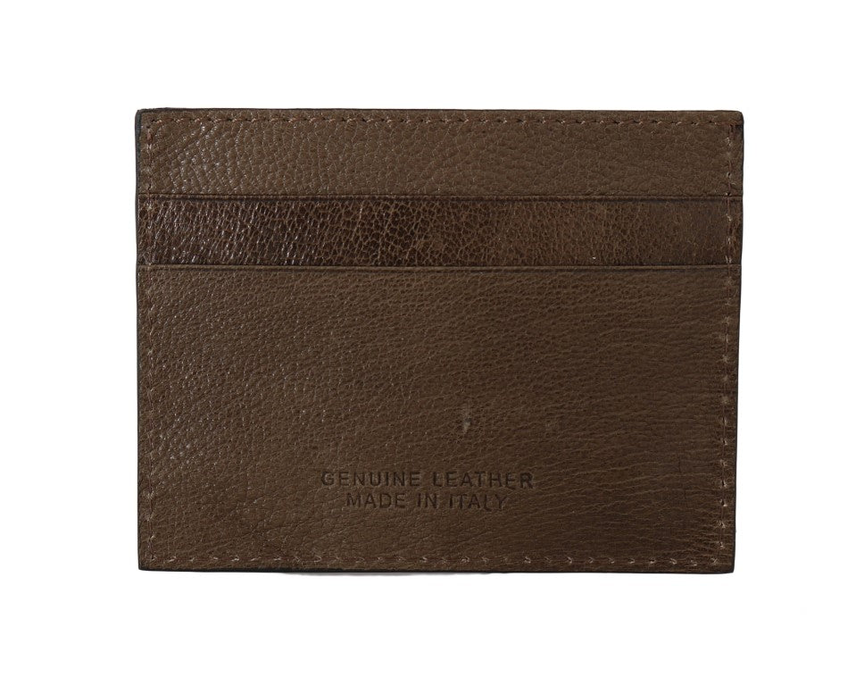 Billionaire Italian Couture Elegant Turtledove Leather Men's Wallet - KALAJ