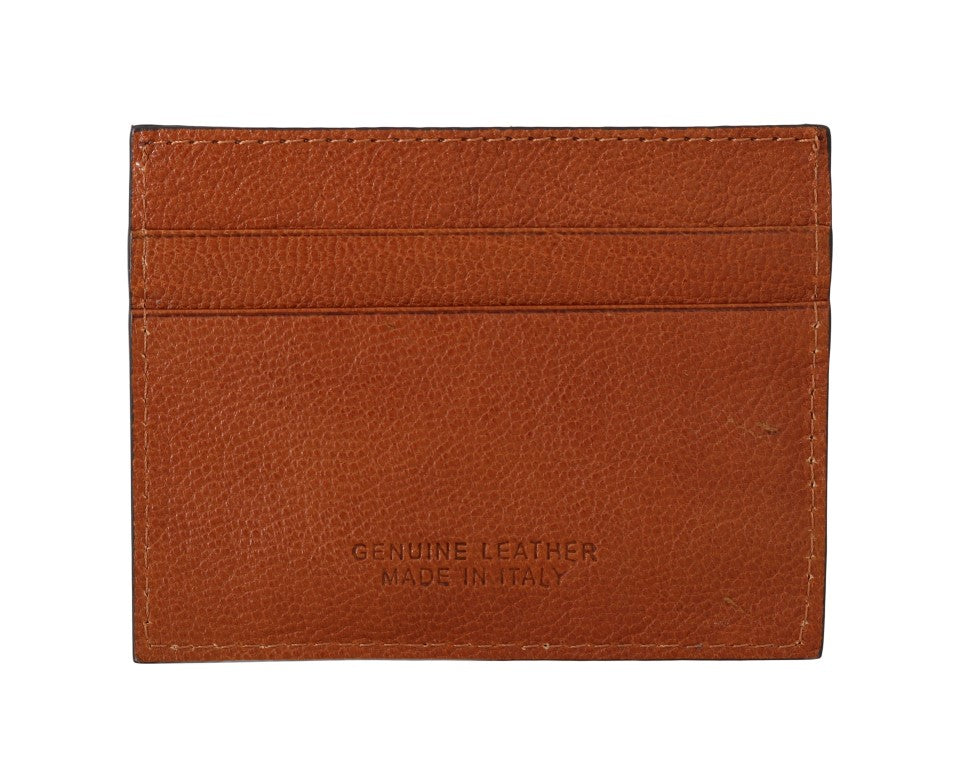 Billionaire Italian Couture Elegant Men's Leather Wallet in Brown - KALAJ