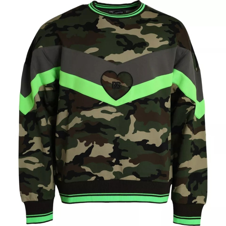 Dolce & Gabbana Multicolor Camouflage Sweatshirt Sweater