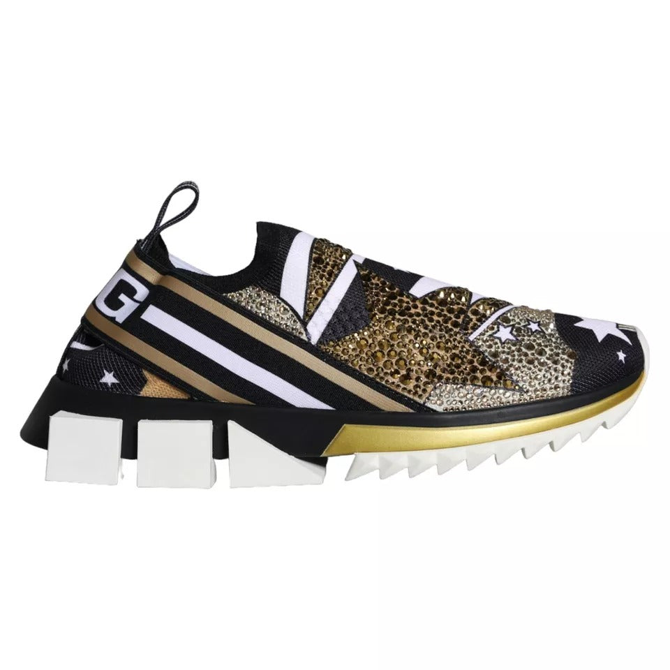 Dolce & Gabbana Multicolor Comet Star Print Sorrento Sneakers Shoes