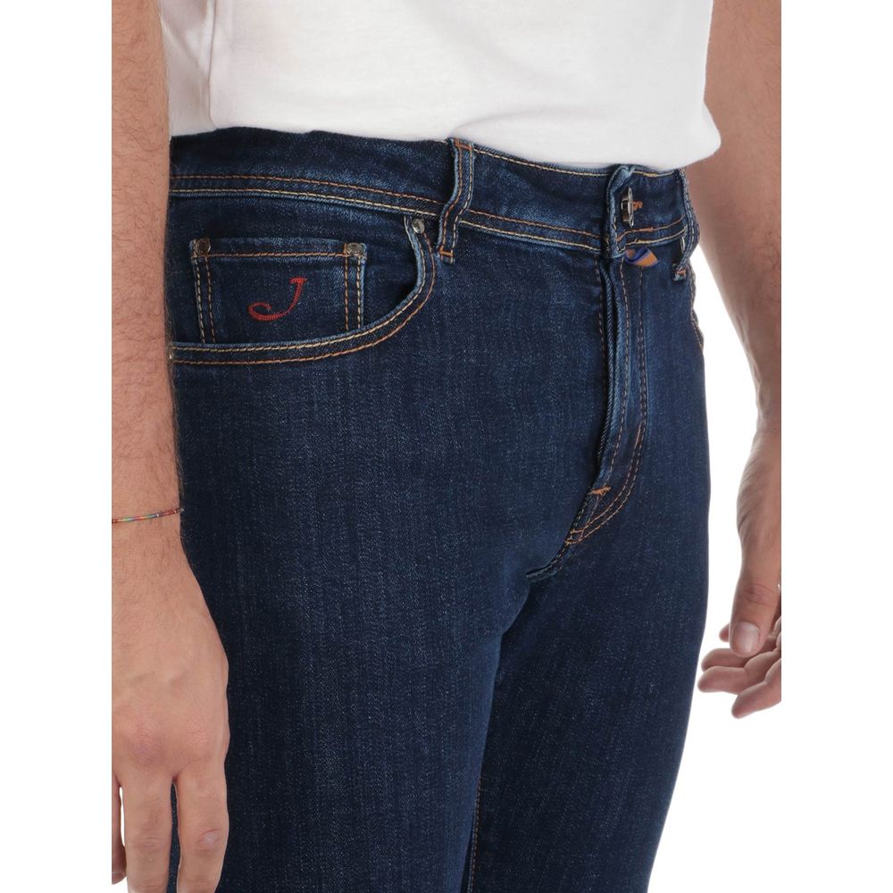 Jacob Cohen Blue Cotton Jeans & Pant