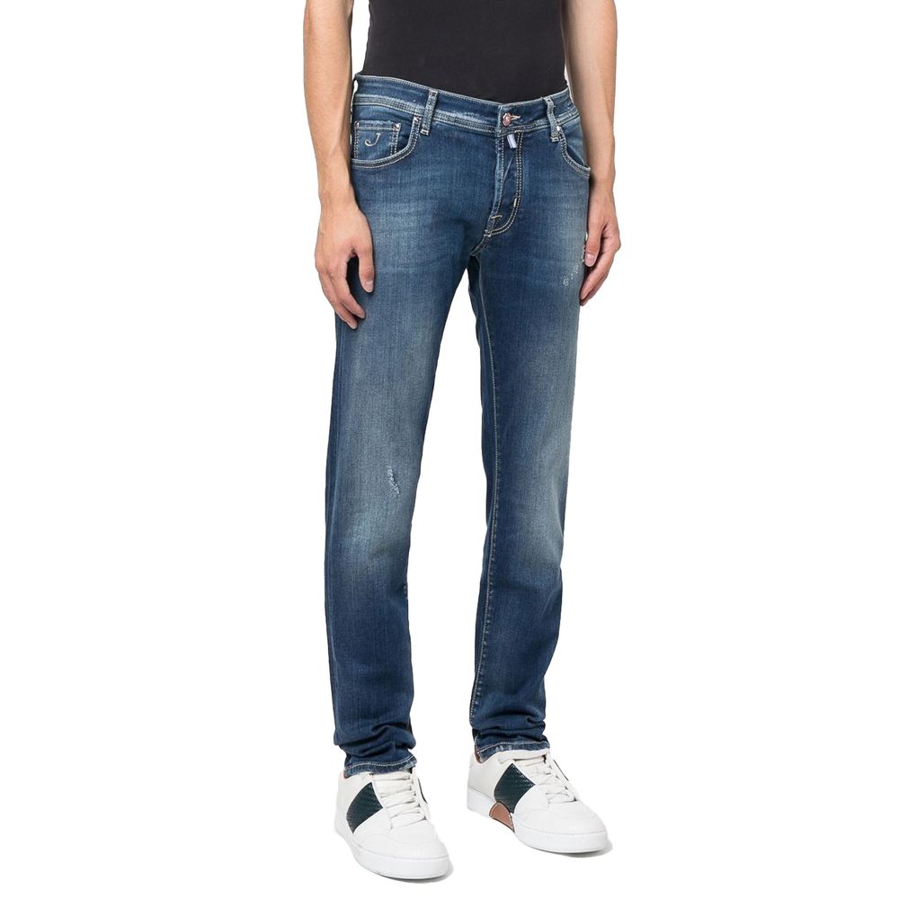 Jacob Cohen Blue Cotton Jeans & Pant