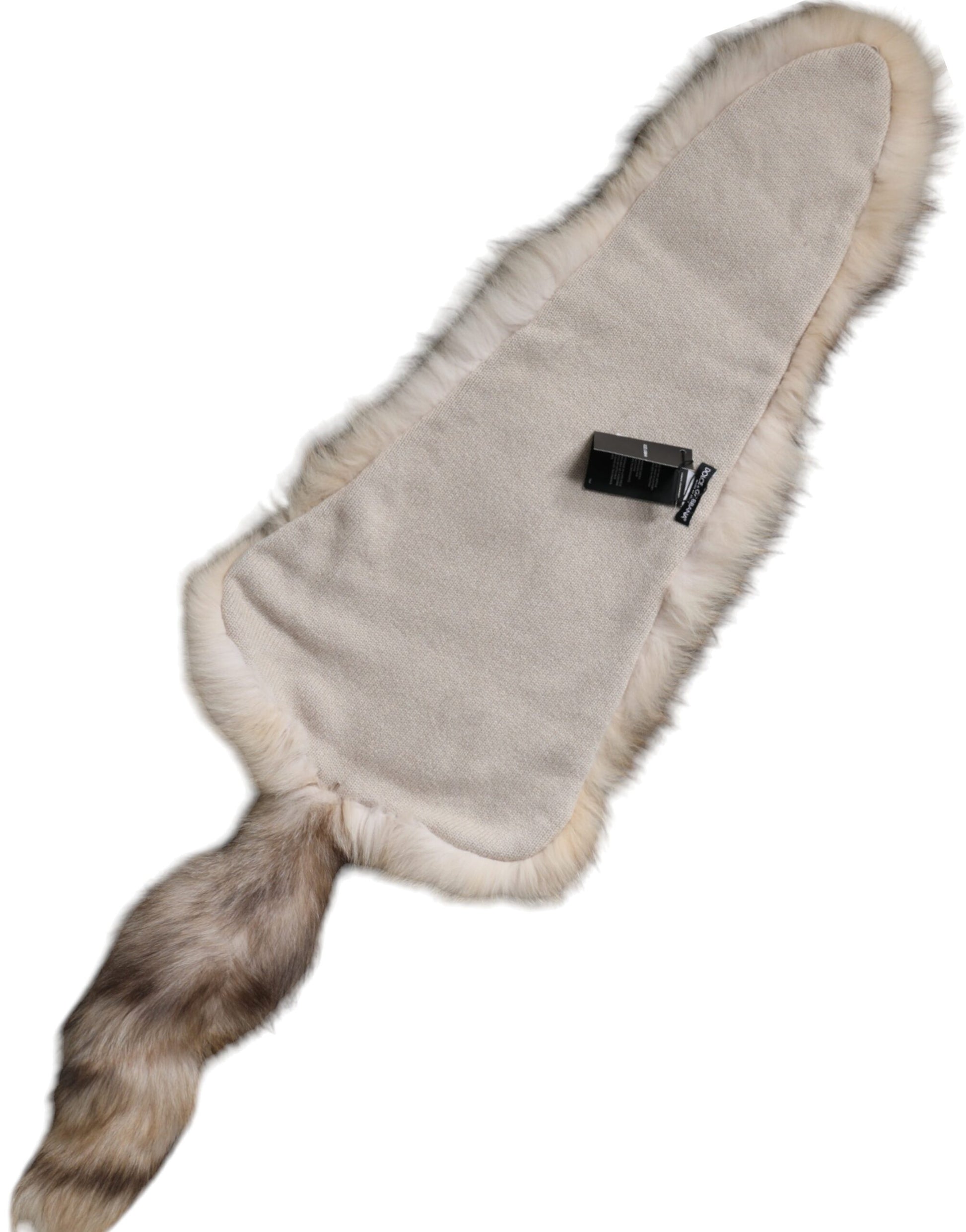 Dolce & Gabbana Brown Frost Fox Fur Neck Warmer Winter Scarf - KALAJ