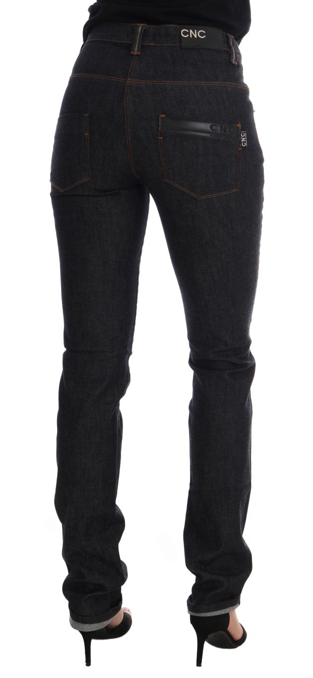 Costume National Sleek Dark Blue Super Slim Jeans