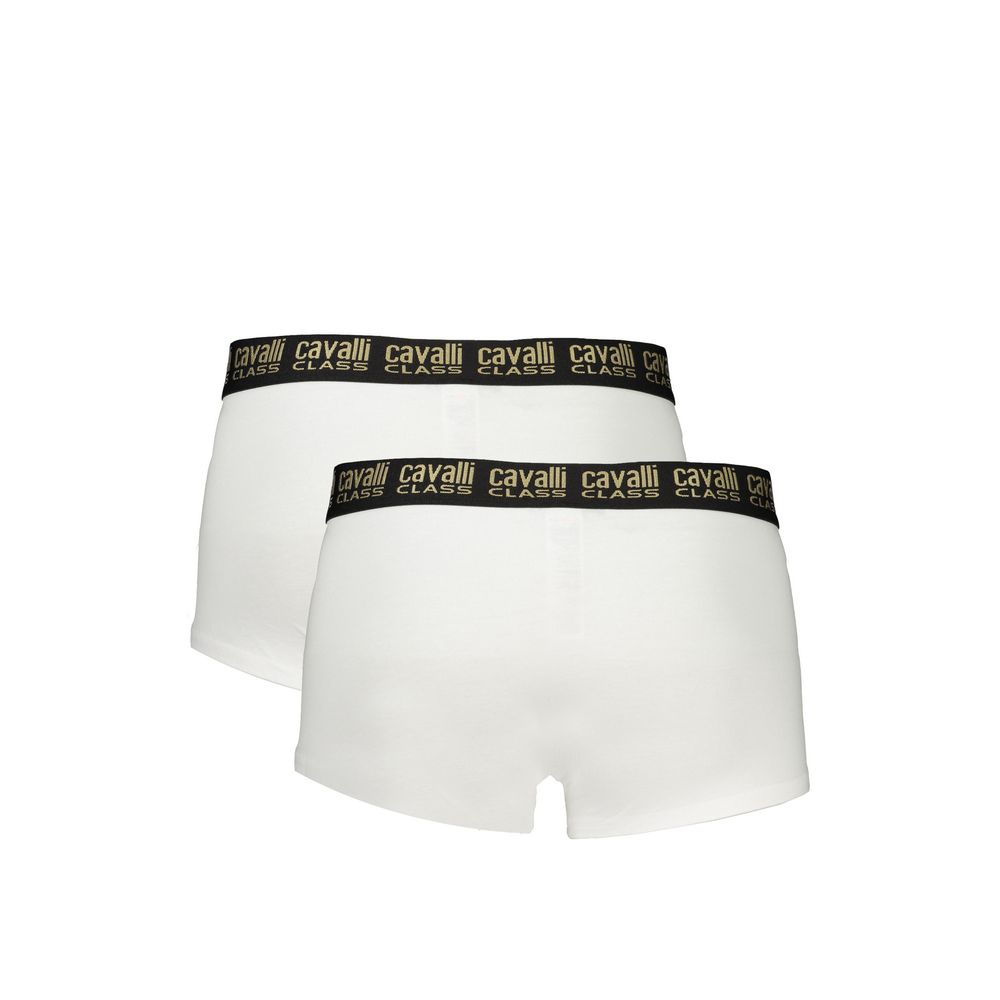 Cavalli Class White Cotton Men Boxer Pair