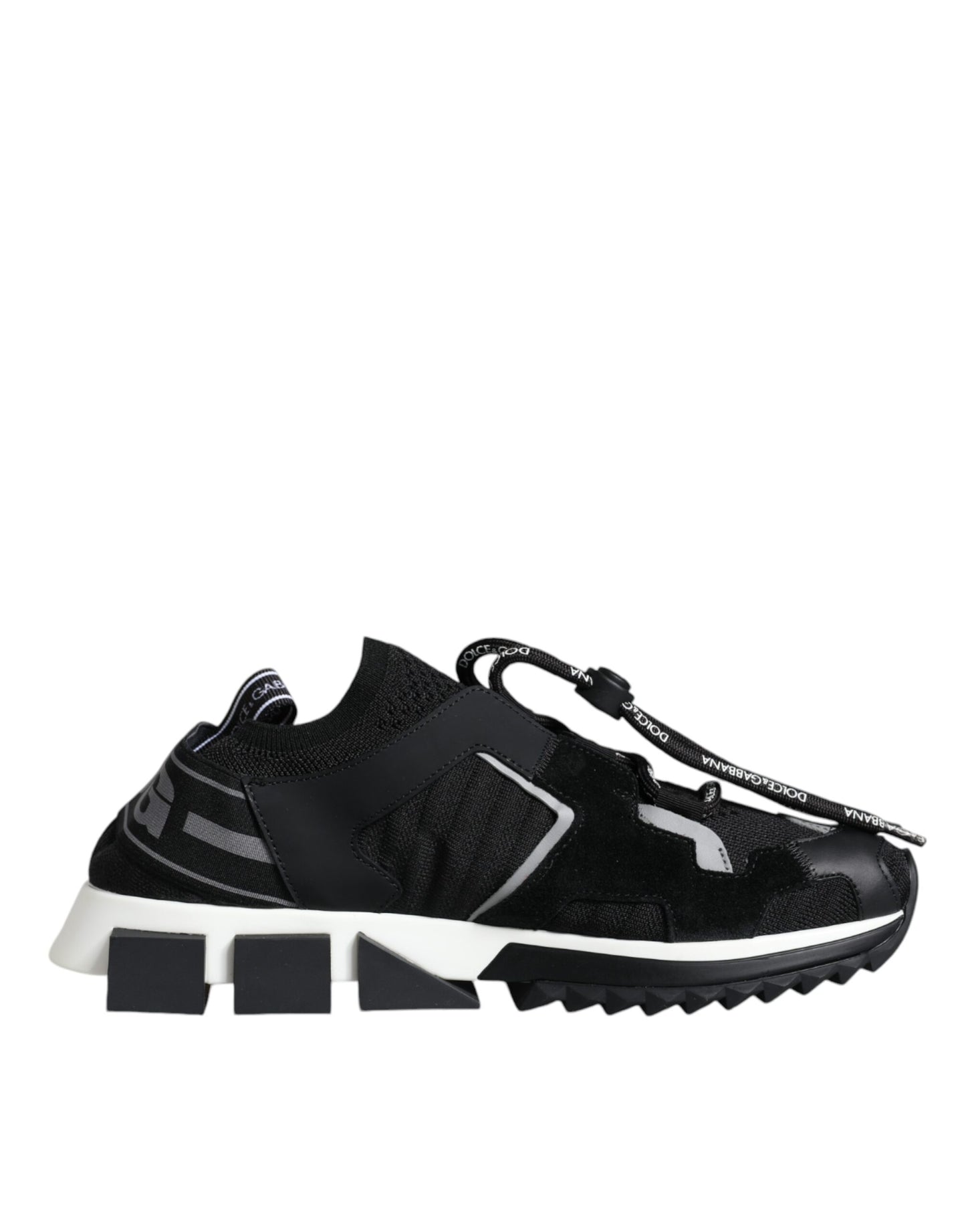 Dolce & Gabbana Black Mesh Sorrento Trekking Sneakers Shoes