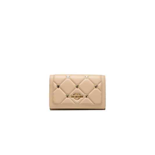 Love Moschino Beige Polyethylene Women Crossbody Bag