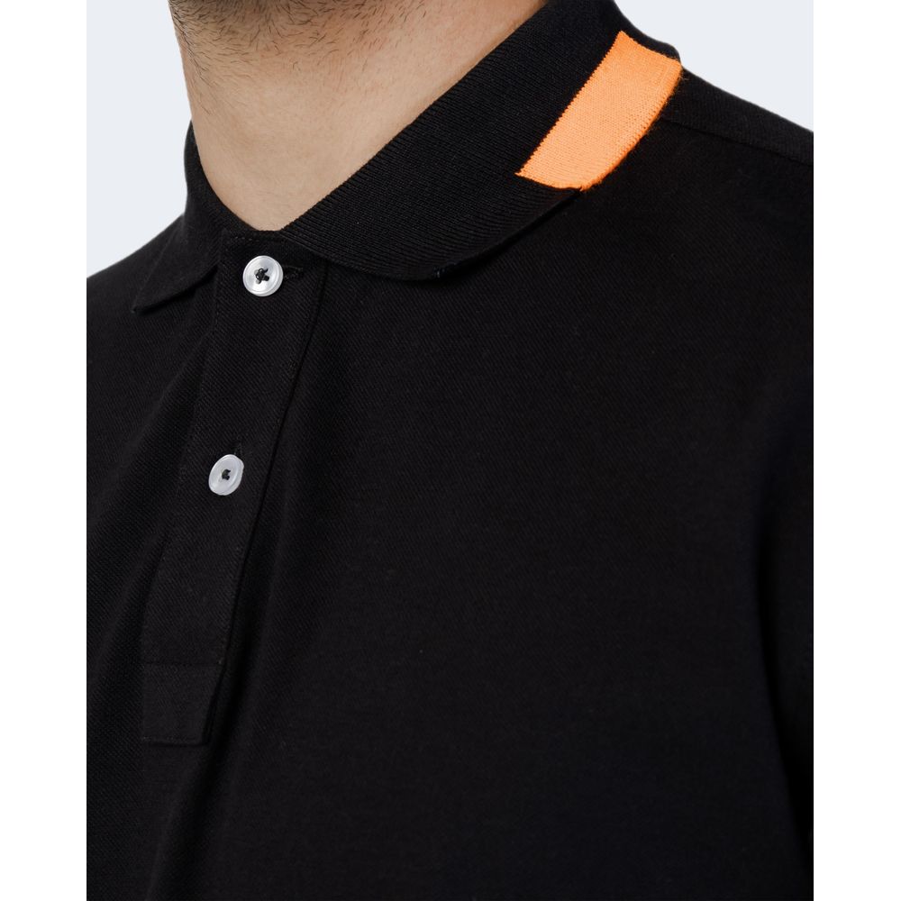 Suns Black Cotton Polo Shirt