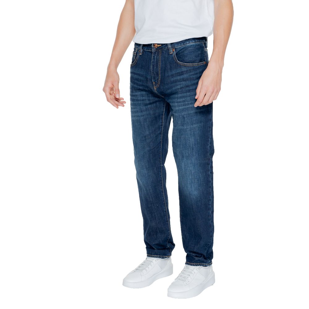 Armani Exchange Blue Cotton Jeans & Pant