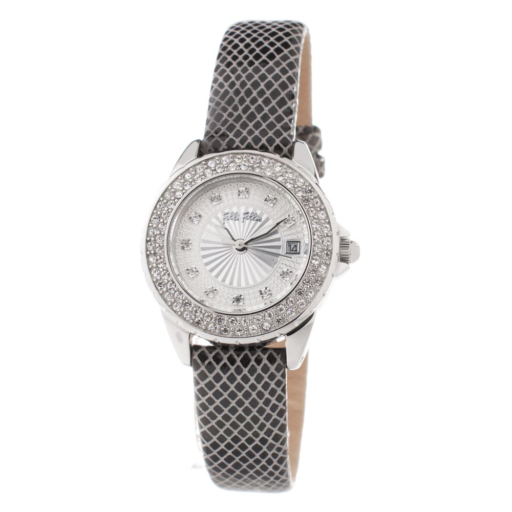 Folli Follie Gray Leather Watch