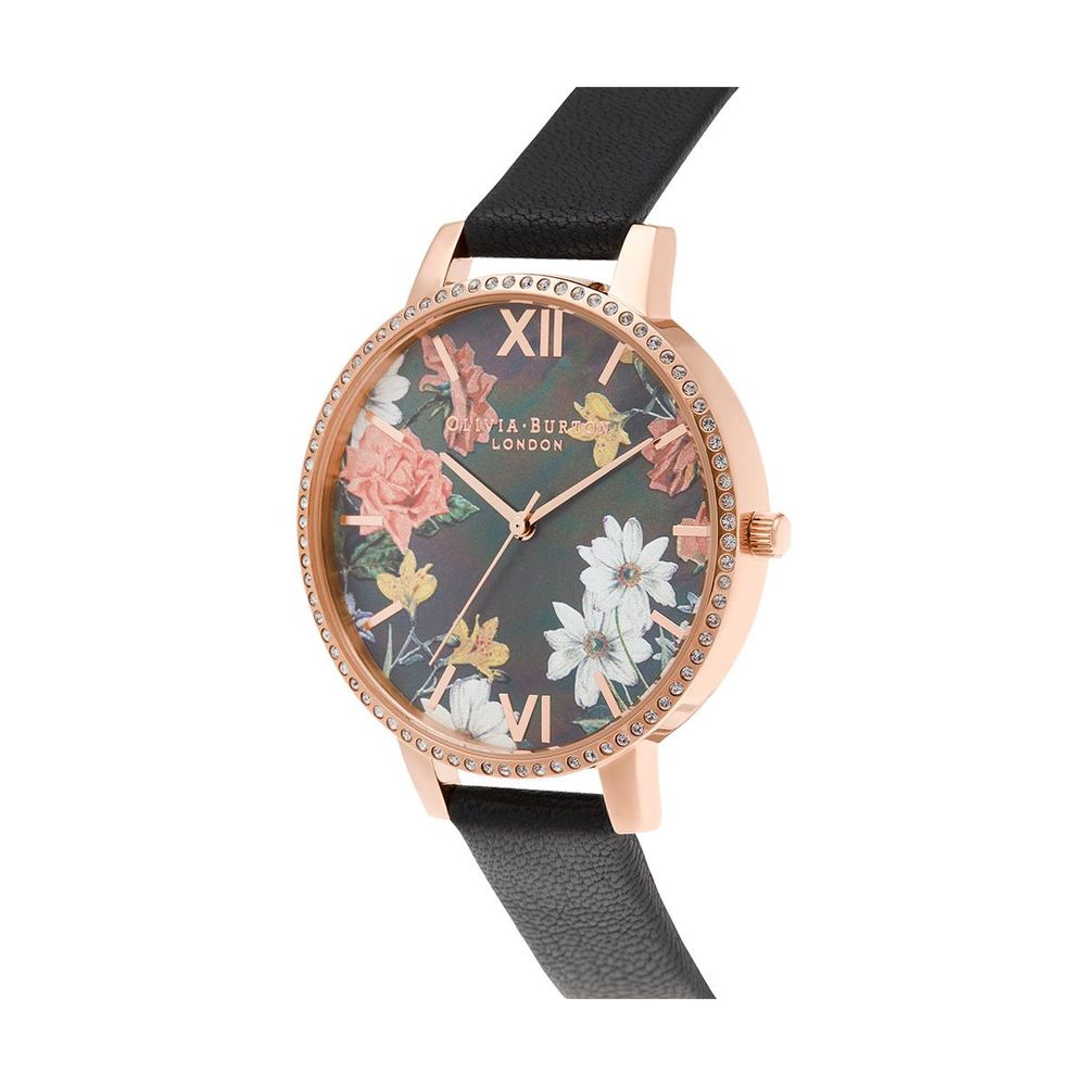 Olivia Burton Black Synthetic Leather Watch