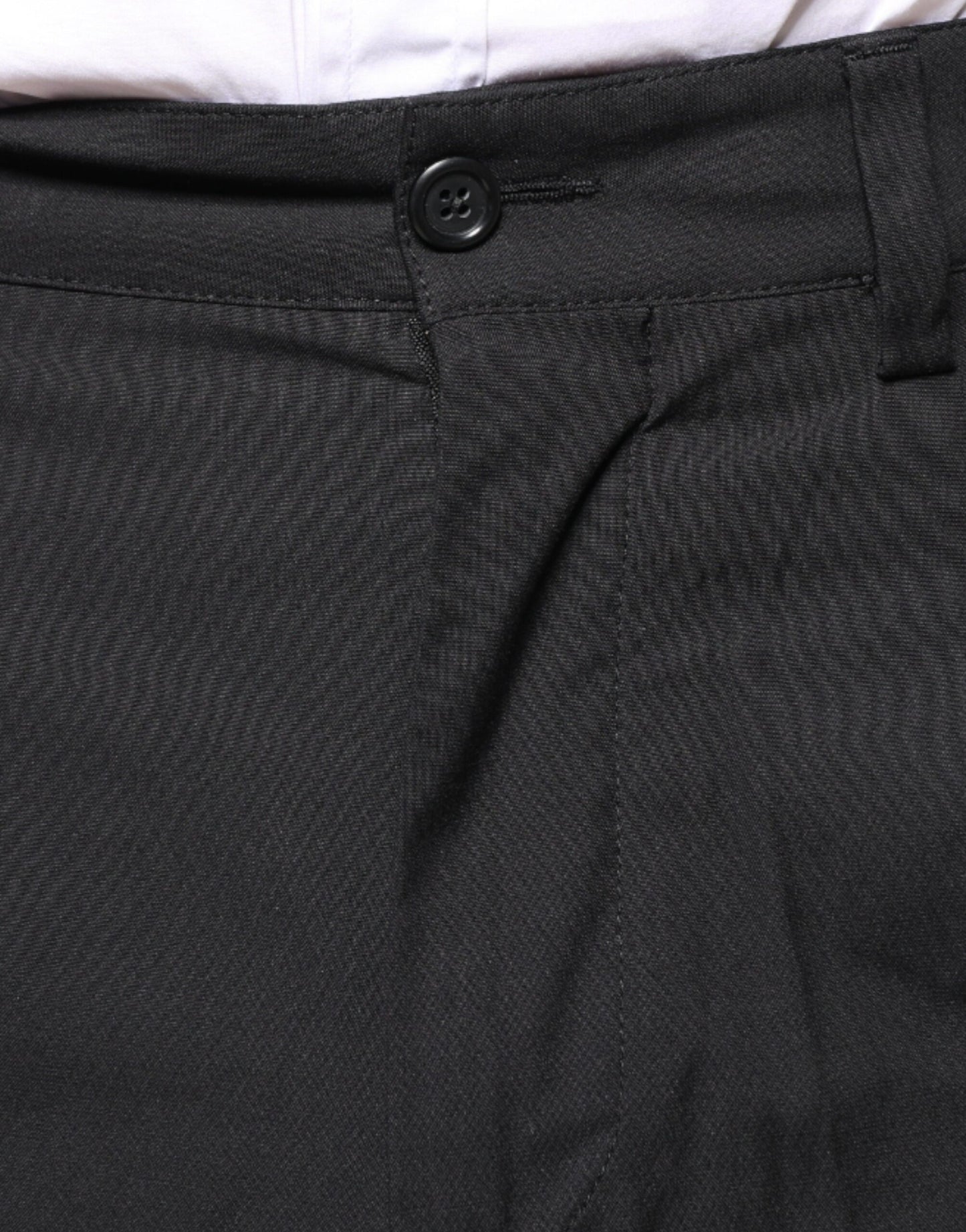 Dolce & Gabbana Black Crown Cotton Dress Pants