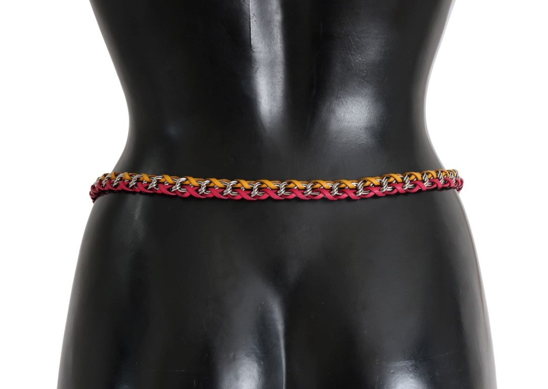 Dolce & Gabbana Elegant Multicolor Crystal-Embellished Belt - KALAJ