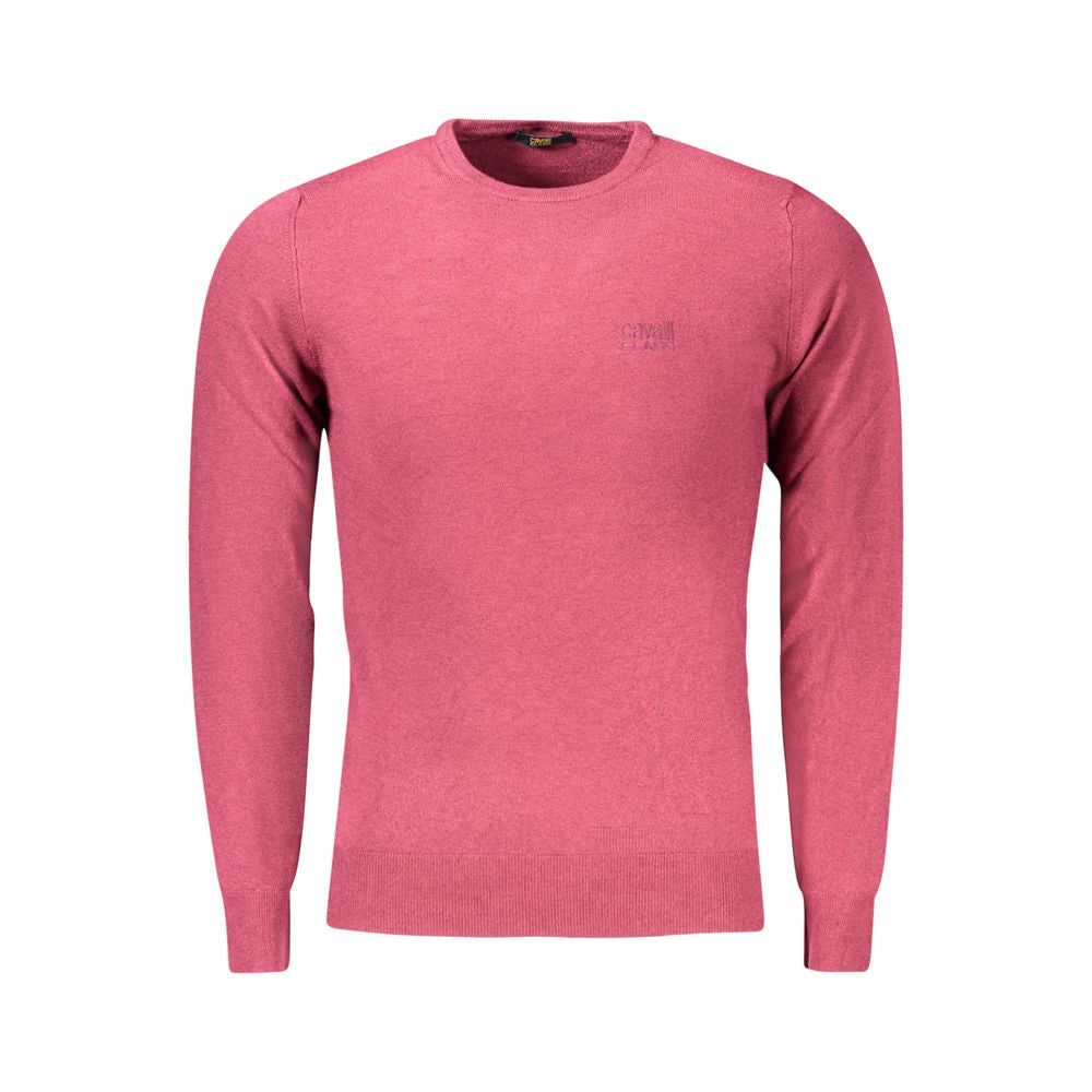 Cavalli Class Red Viscose Men Sweater