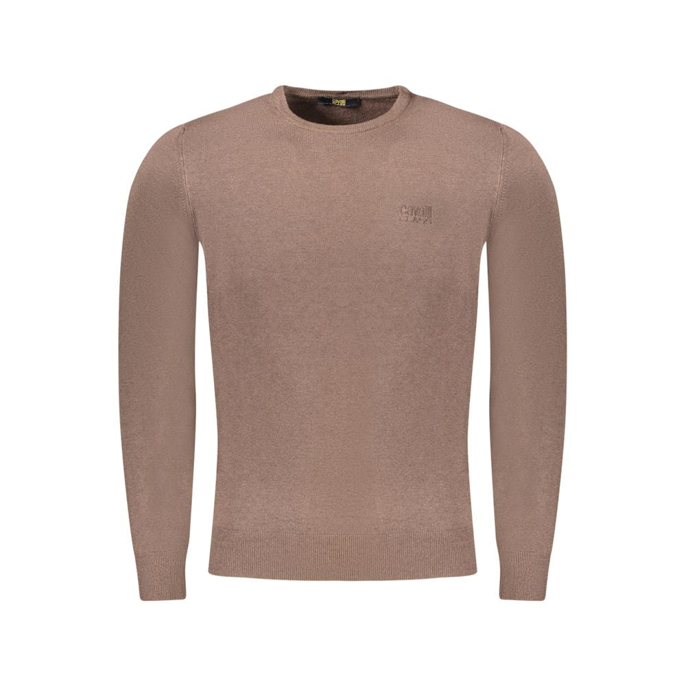 Cavalli Class Brown Viscose Men Sweater