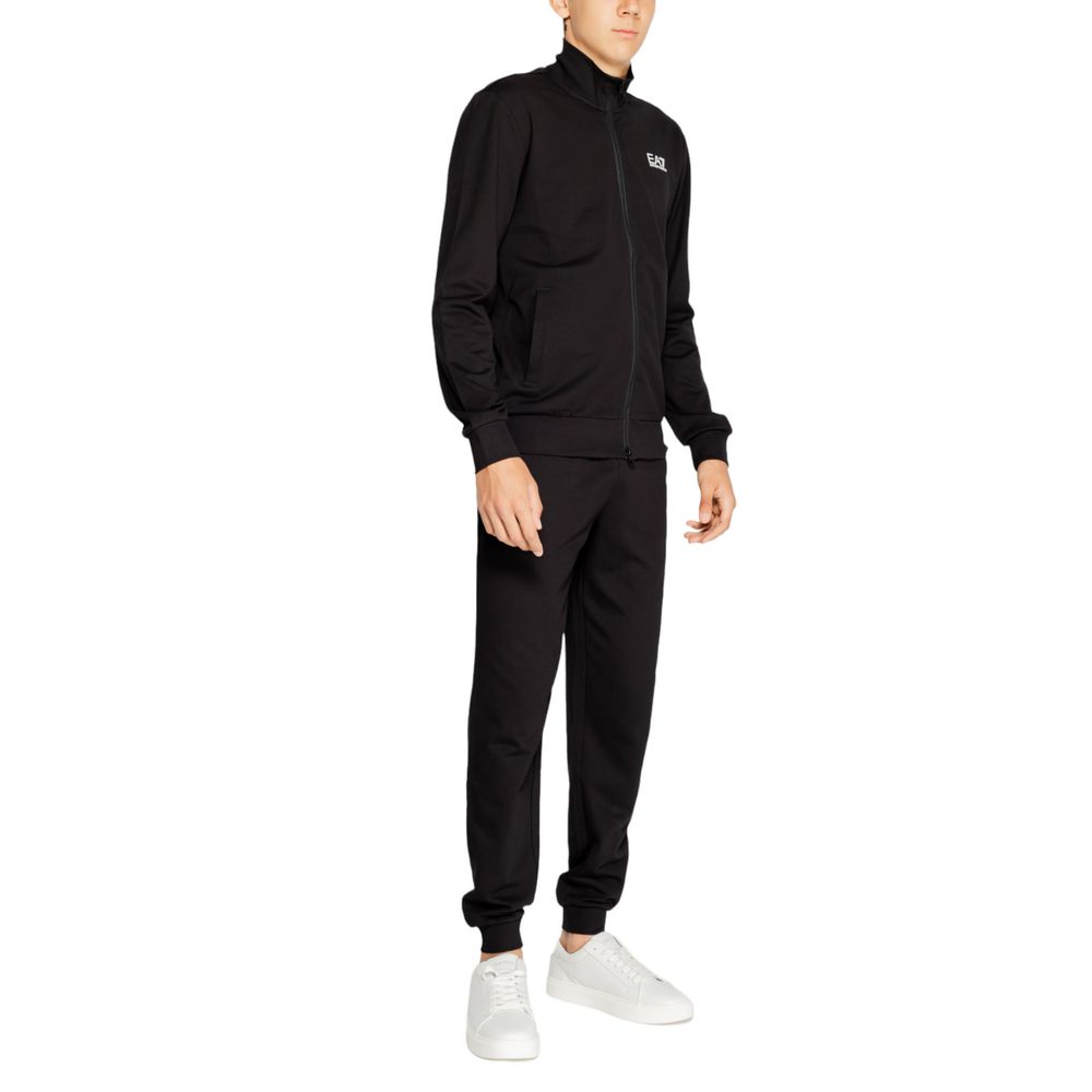 EA7 Emporio Armani Black Cotton Sweatsuit