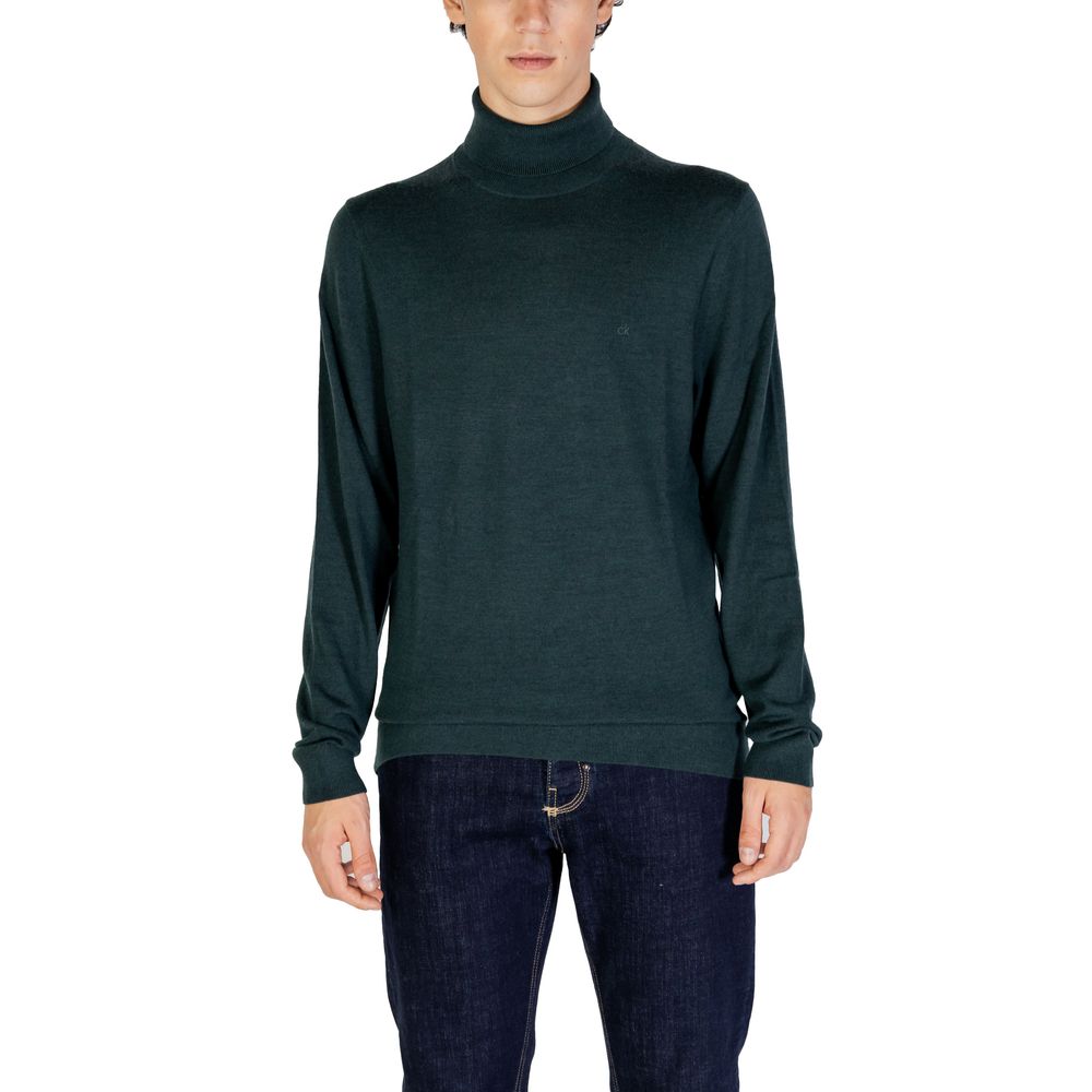 Calvin Klein Green Wool Turtleneck