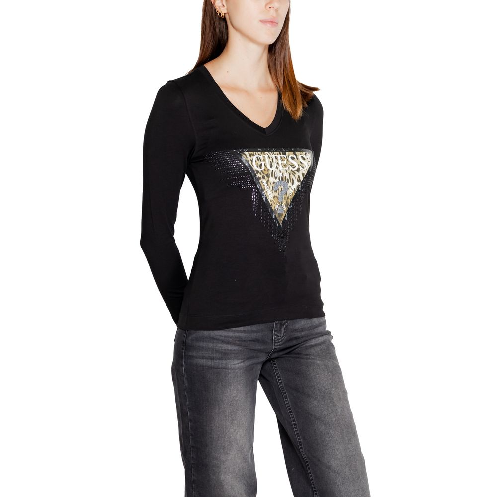 Guess Black Cotton Tops & T-Shirt