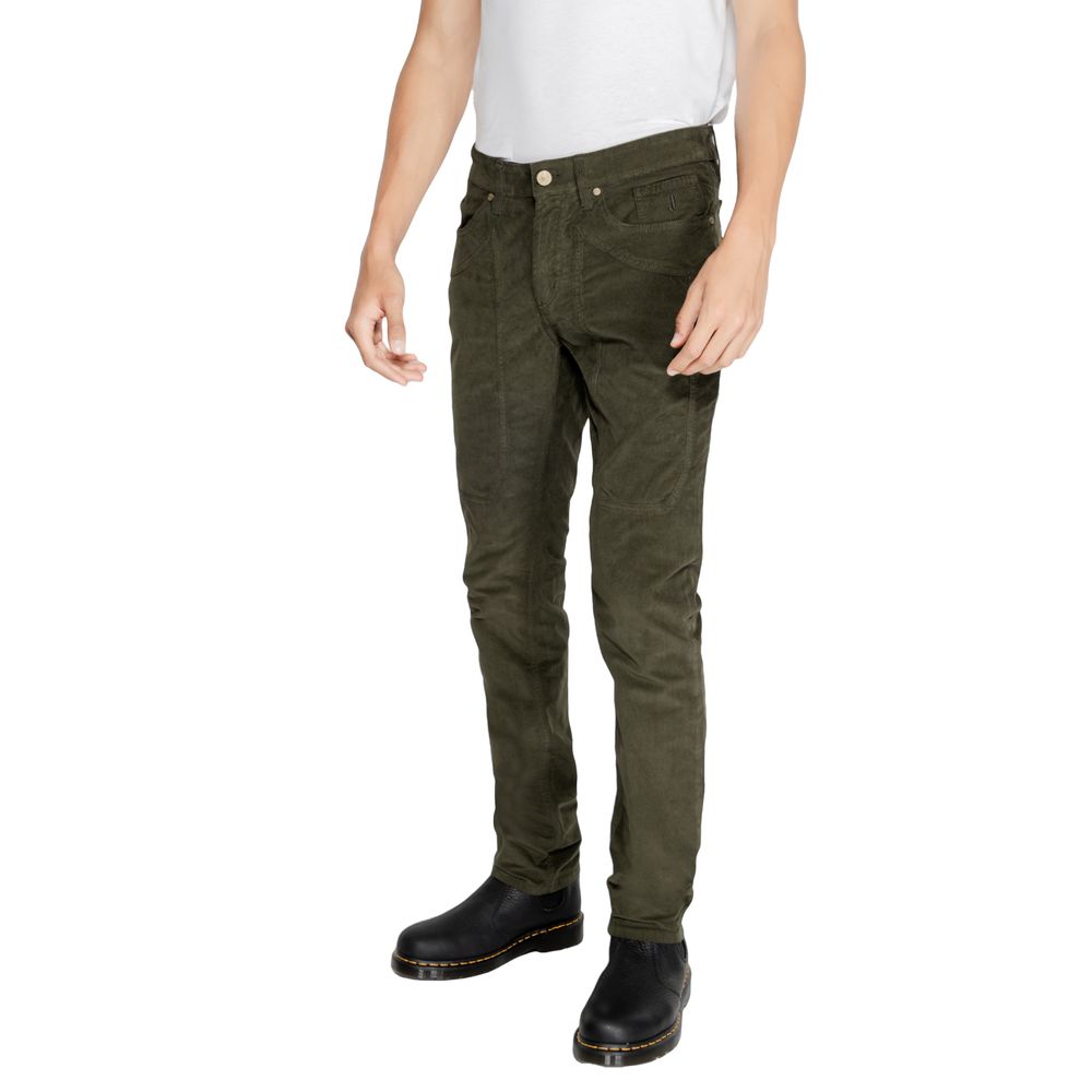 Jeckerson Green Cotton Jeans & Pant