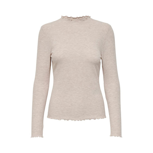 Only Beige Polyester Sweater