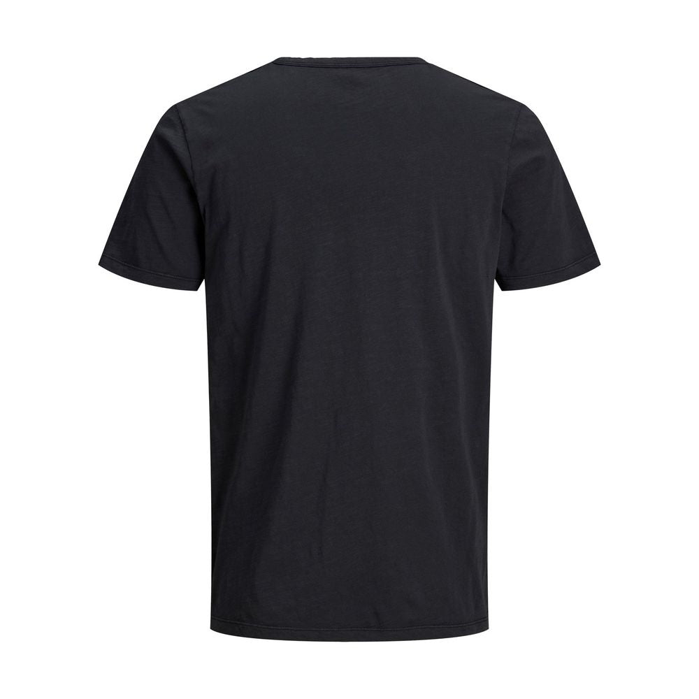 Jack Jones Black Flamed Cotton T-Shirt