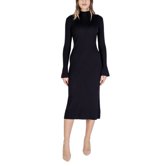 Sandro Ferrone Black Viscose Dress