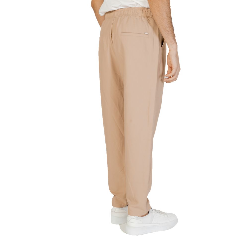 Gianni Lupo Beige Polyester Jeans & Pant