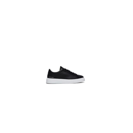 Crime London Black Leather Sneaker