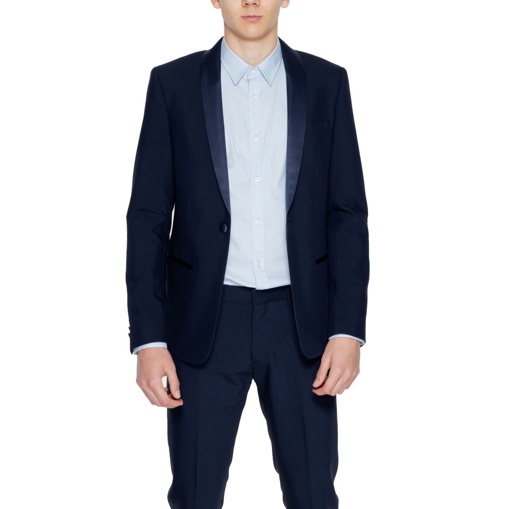 Antony Morato Blue Polyester Suit