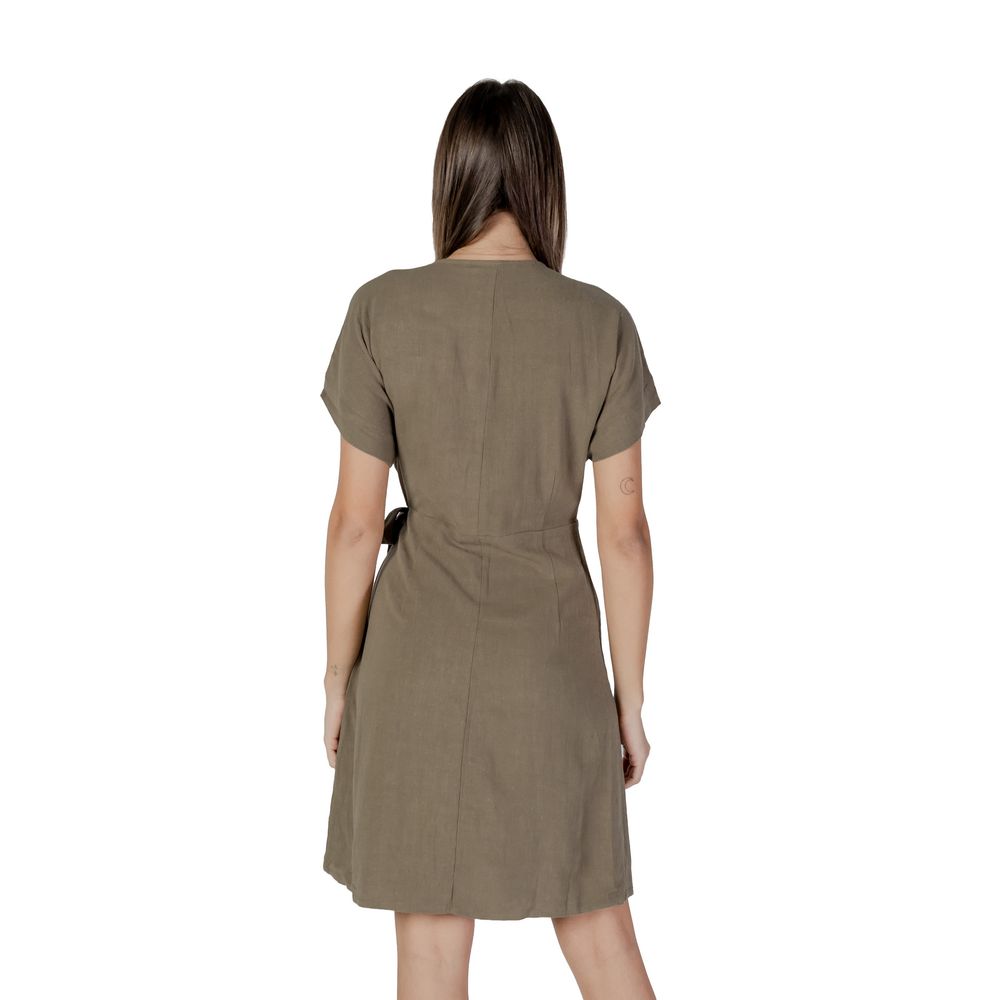 B.Young Green Viscose Dress