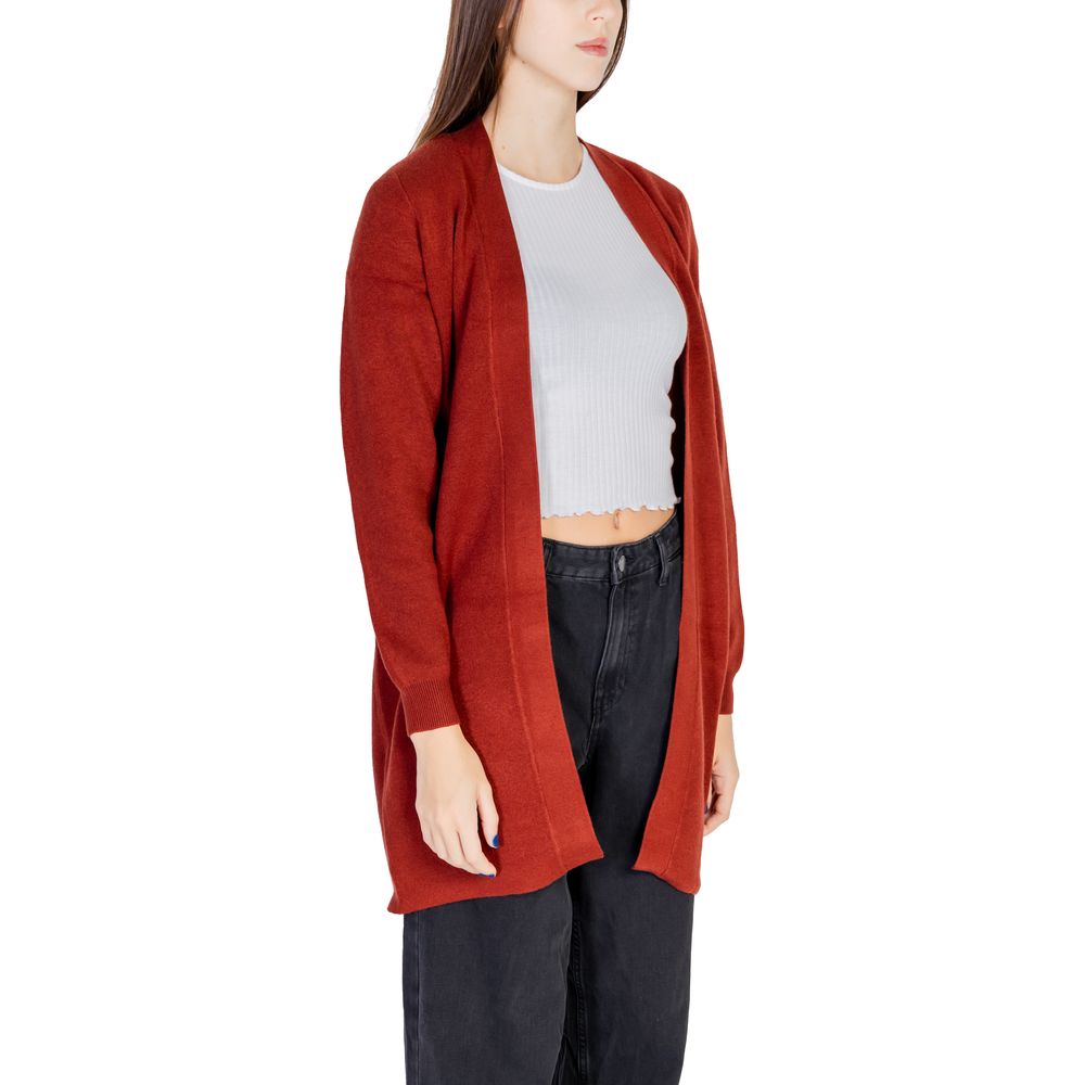 Vero Moda Red Viscose Cardigan